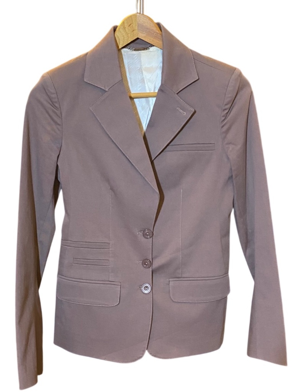 ARCHIVAL Y2K Muted Taupe Italian Office Siren Blazer US 4 NWOT
